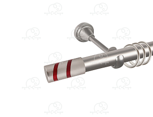 Карниз для штор однорядный «Изольда» D25Г сатин/красный