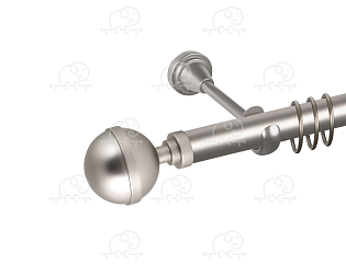 Карниз для штор однорядный «Шар большой» D25Г сатин