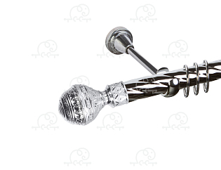 Карниз для штор однорядный «Ампир» D25К хром