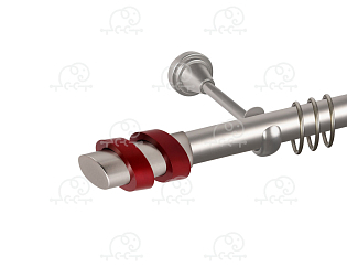 Карниз для штор однорядный «Вена» D25Г сатин/красный