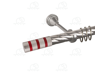 Карниз для штор однорядный «Тристан» D25К сатин/красный