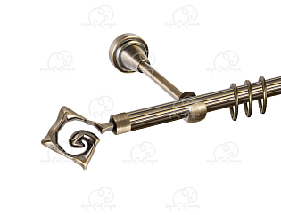 Карниз для штор однорядный «Лабиринт» D16Р антик