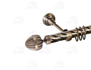 Карниз для штор однорядный «Милано» D25К антик