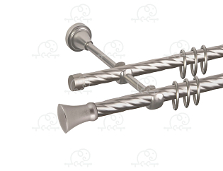 Карниз для штор двухрядный «Монако» D16К/16К сатин