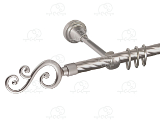 Карниз для штор однорядный «Лоза» D16К сатин