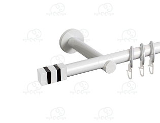 Карниз для штор однорядный «Крокус» D19Г белый