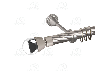 Карниз для штор однорядный «Жемчужина» D25К сатин