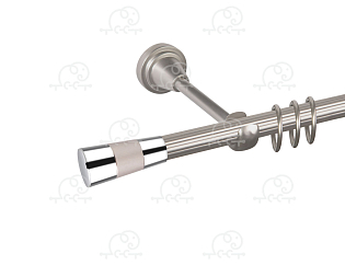 Карниз для штор однорядный «Конус 3-х цвет.» D16Р сатин/хром