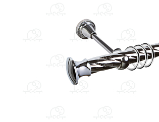 Карниз для штор однорядный «Пьемонт» D25К хром