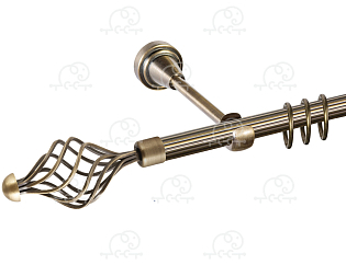 Карниз для штор однорядный «Ажур» Ø16Р антик