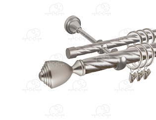 Карниз для штор двухрядный «Аванти» D25К/16К сатин