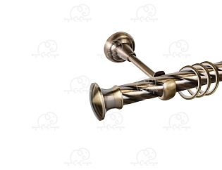 Карниз для штор однорядный «Пьемонт» D25К антик