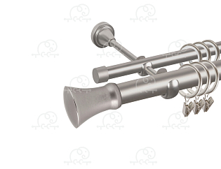 Карниз для штор двухрядный «Монако» D25Г/16Г сатин