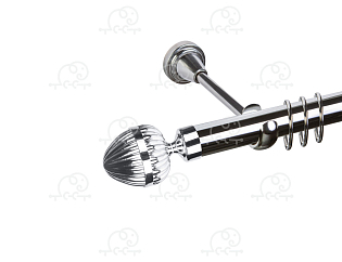 Карниз для штор однорядный «Милано» D25Г хром