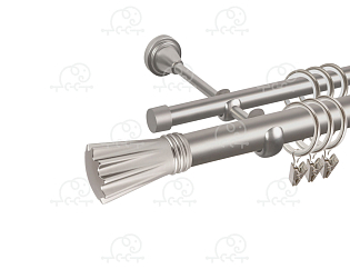 Карниз для штор двухрядный «Буэнос» D25Г/16Г сатин