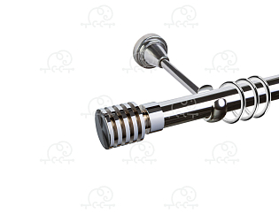 Карниз для штор однорядный «Наварра» D25Г хром