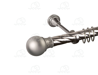 Карниз для штор однорядный «Шар узор» D25К сатин