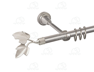 Карниз для штор однорядный «Лист ветка» D16Г сатин