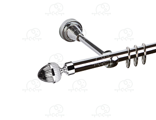 Карниз для штор однорядный «Милано» D16Г хром