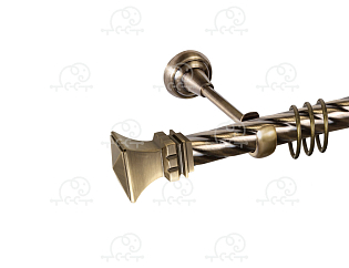 Карниз для штор однорядный «Эмпория» D25К антик