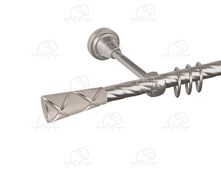 Карниз для штор однорядный «Трапеция» D16К сатин