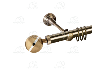 Карниз для штор однорядный «Сатурн» D25Г антик