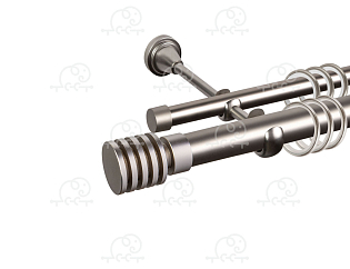 Карниз для штор двухрядный «Наварра» D25Г/16Г сатин