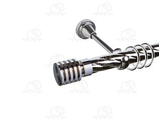 Карниз для штор однорядный «Наварра» D25К хром