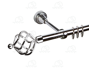 Карниз для штор однорядный «Булава» D16Г хром