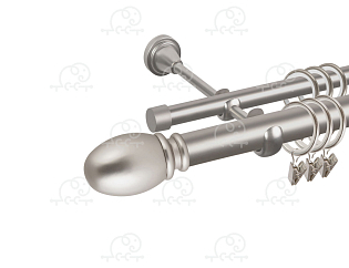 Карниз для штор двухрядный «Белуно» D25Г/16Г сатин