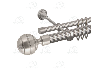 Карниз для штор двухрядный «Триест» Ø25Р/16Р сатин