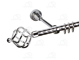 Карниз для штор однорядный «Булава» D16К хром