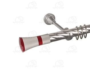 Карниз для штор однорядный «Люксор» D25К сатин/красный