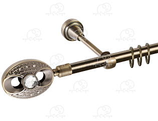 Карниз для штор однорядный «Игнацио» D16Г антик