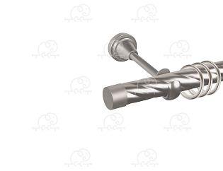 Карниз для штор однорядный «Заглушка плоская» D25К сатин